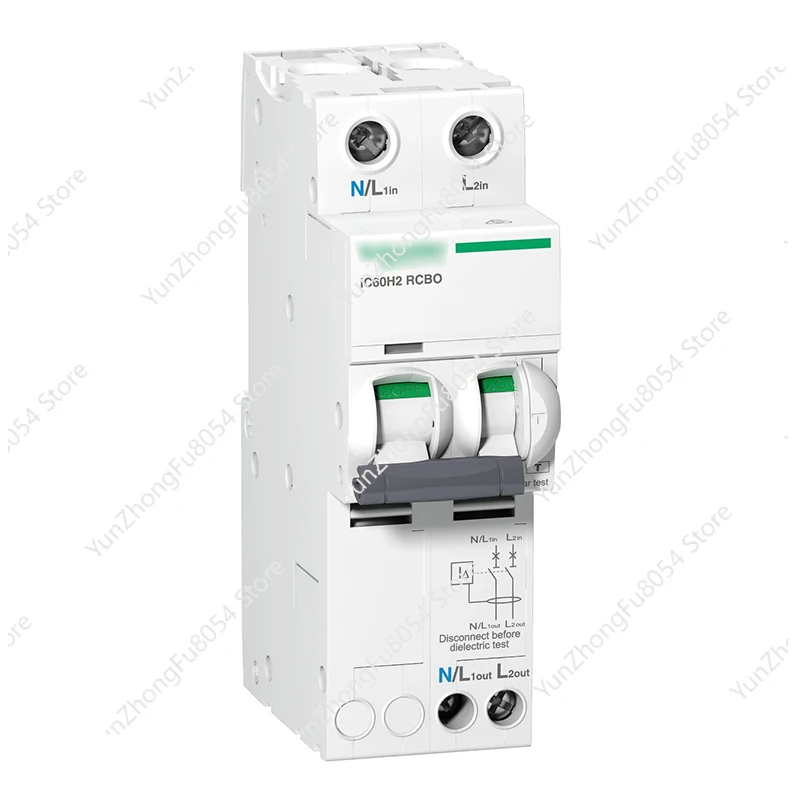 Suitable for A9D51210 2P 10A 30mA 1P + N Residual Current Circuit Breaker with Over Current Protection (RCBO) 10000A