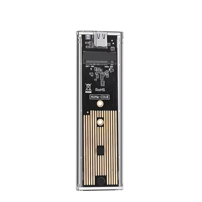 Clear USB Type C 10Gbps External Enclosure M.2 NVME SATA Mobile Hard Disk Case For PC Laptop Hard Disk Accessories SSD Enclosure
