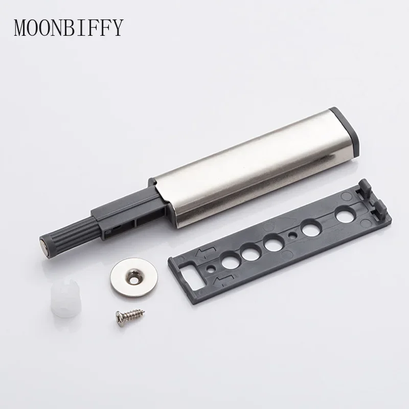 Handlefree Stainless Steel Magnetic Touch Door Sucker Metal Shell Self-elastic Press Cabinet Wardrobe Door Panel Reverse Ejector