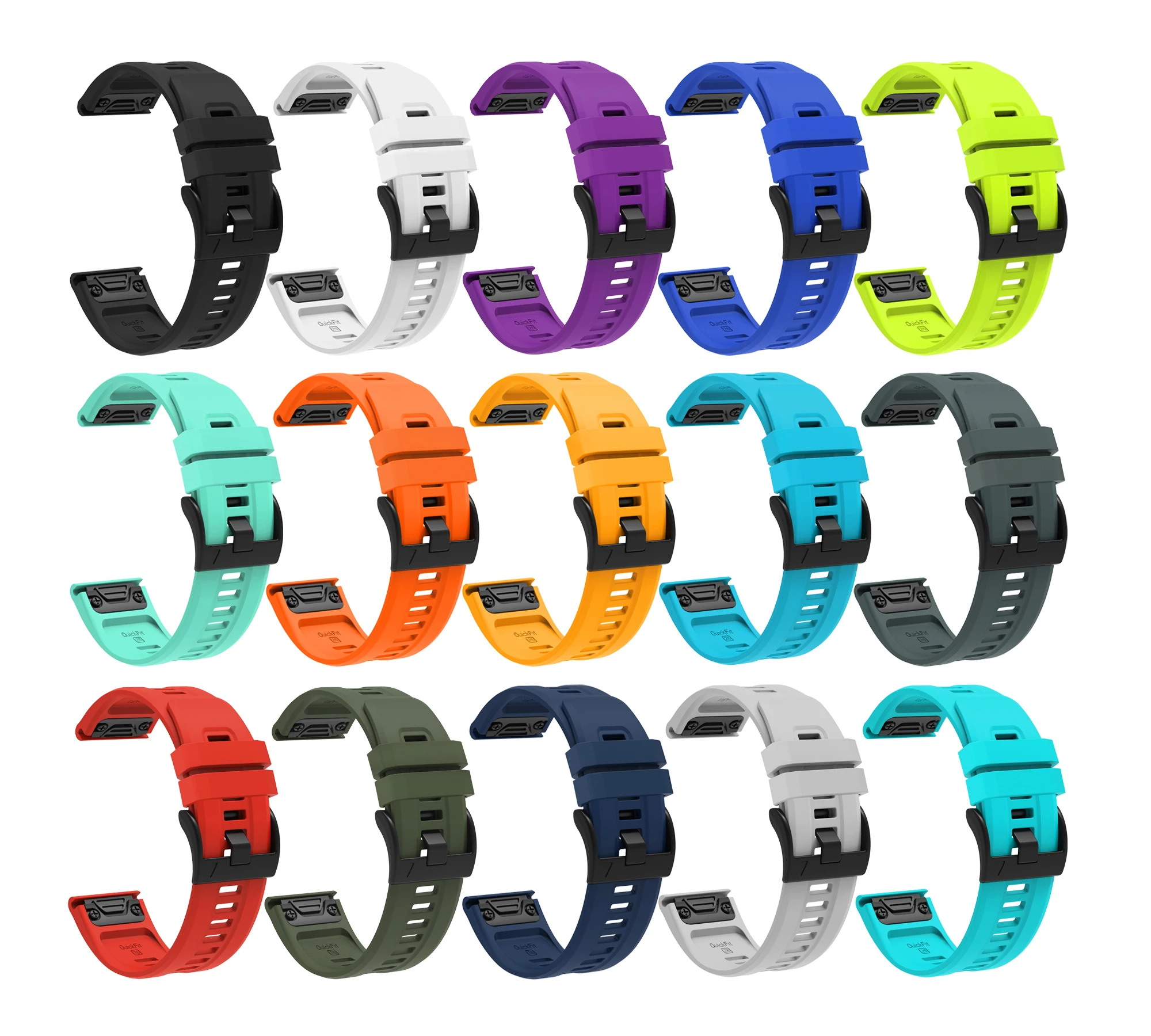 26 22MM Silicone QuickFit Watchband Straps For Garmin Fenix 7X 7 6X 6 Pro 5 5X Epix 2 Smartwatch Wristbands Fenix3 HR Bracelet image 2