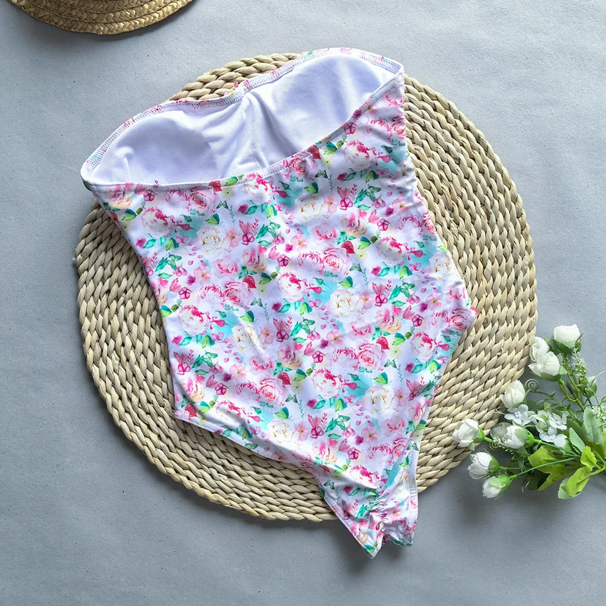 Bandeau Swimsuit Women'S Bikini Micro Thongs Off Shoulder Swimwear Bandage Bathing Suits Velvet Biquini Brailian Swimsuit
