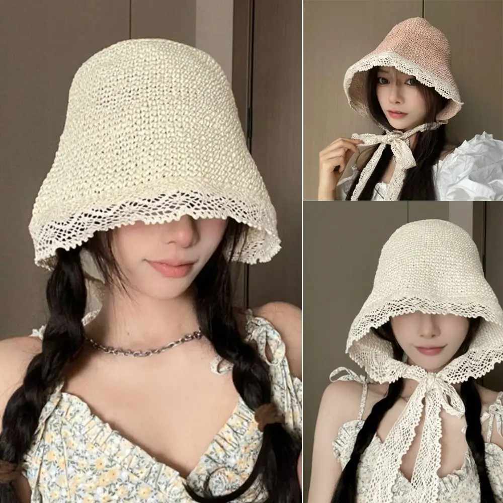 

New Sun Protection Straw Hat Large Brim UPF 50+ Straw Sun Visors Foldable UV Protect Sun Cap Women Girls