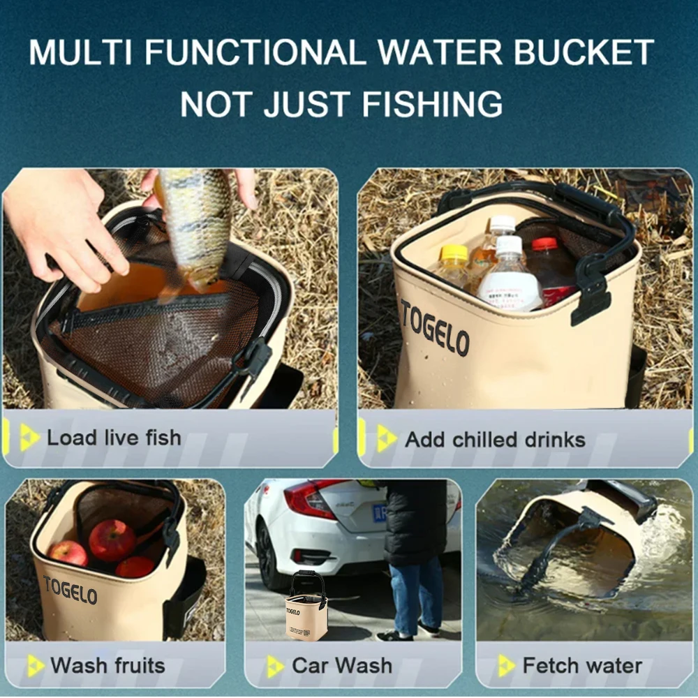 낚시용 접이식 물통, 활어통, 어망 일체형 물통, 낚시 - Pet Supplies Fish 리뷰 및 가격