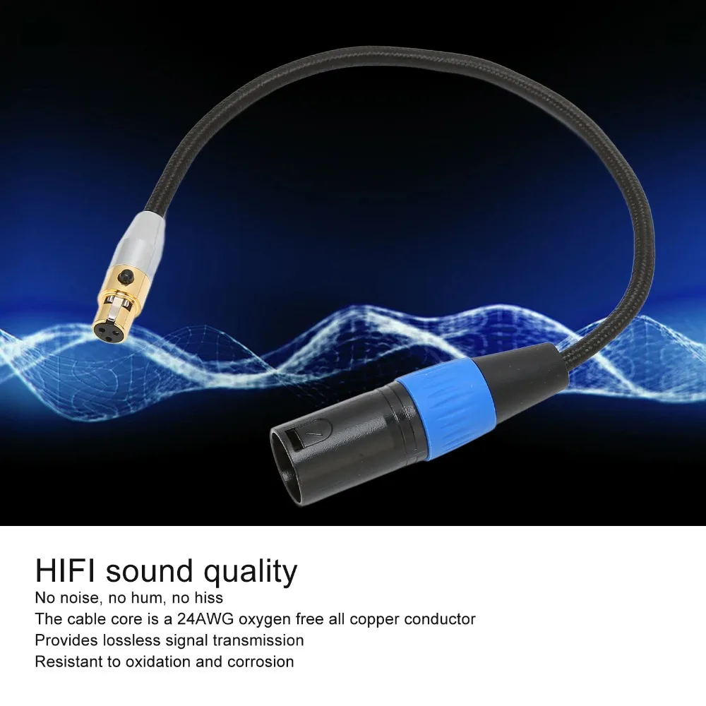 Male To Female 3PIN XLR Male To Mini 3PIN XLR Female Cable Balanced Connection Hi Fi Sound Quality Mini XLR Audio Cable