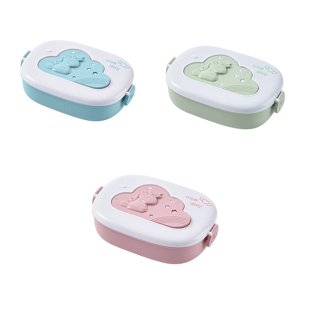 Portable Kids Lunch Box with Compartment Food Container Picnic Bento Food Box