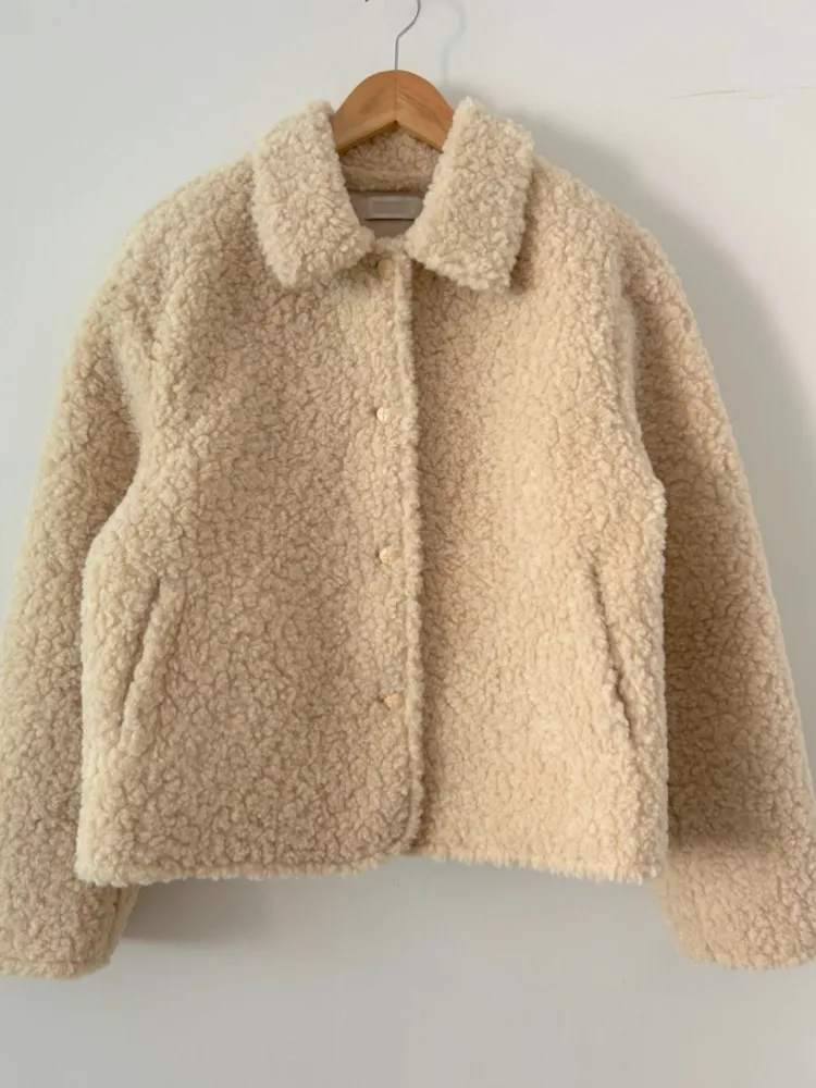 Primavera otoño Mujer prendas de vestir exteriores de un solo pecho Abrigos Invierno chaqueta con cuello Laple Chaquetas sueltas Mujer Chaquetas señoras Tops