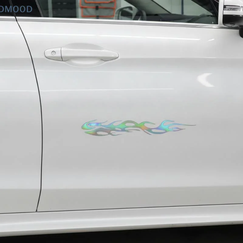 【CR】Flame Decor Decal Stickers Waterproof Easy to Apply Self Adhesive Decals for Car Motorcycle Skateboard Luggage Decor