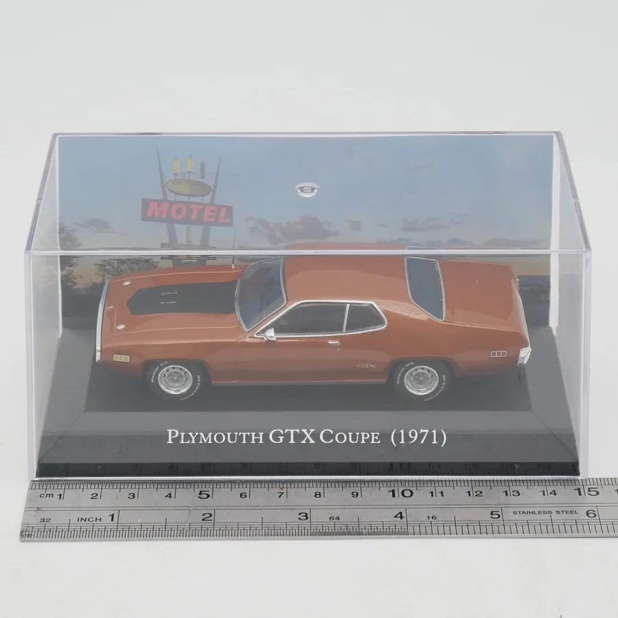 IXO 1:43 Scale Plymouth GTX Coupe 1971 Muscle Car Simulation Alloy Car Model Diecast Toys Vehicle Collectible Souvenir