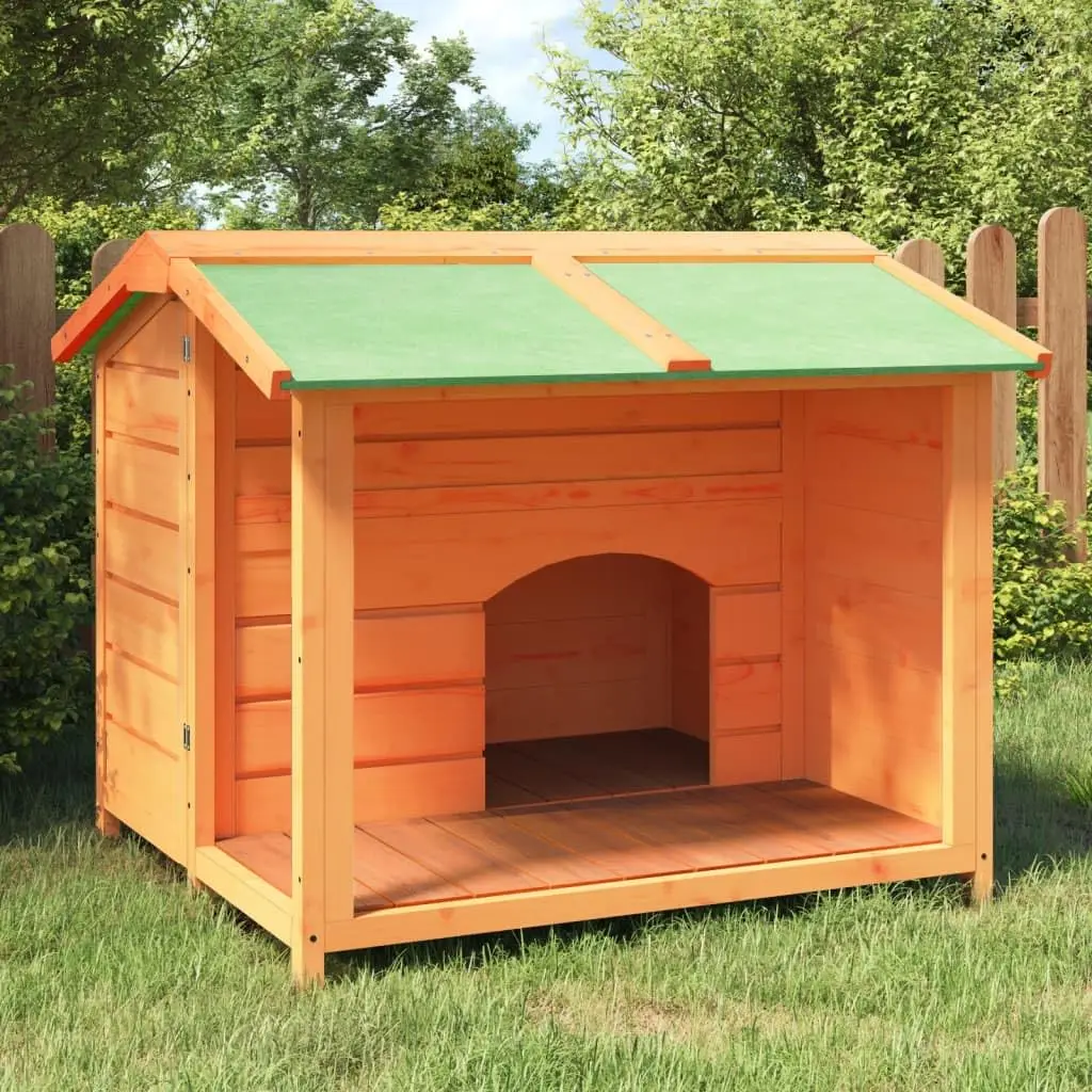 Wooden Dog Kennel Outdoor Pet House Weatherproof Raised Floor 37.8