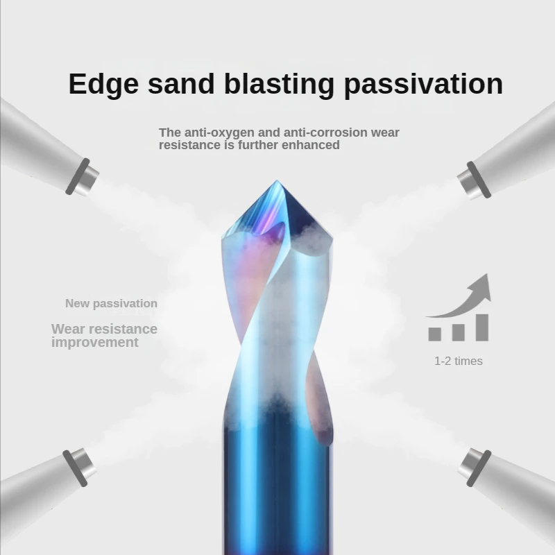 Imagem -03 - Ponto Broca 65 Graus Hrc65 112 mm Chanfro Moinho Stub Começando Localização Centro Bit Carbide End Mill Cnc Router Bit Fresa