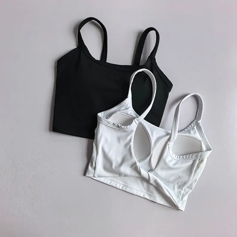 Kleines Camisole-Top für Damen, Sommer, schöner Rücken, stützend, Anti-Sagging, Yoga-Bekleidung, schnelltrocknend, All-in-One-Lauf- und Fitness-BH – Detail 9