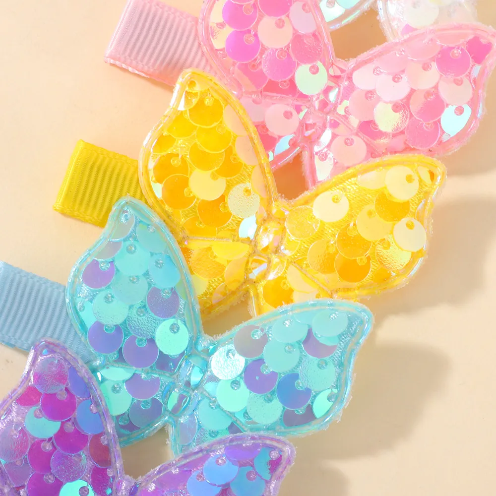 BABY BOWS 2 Stück/Set Niedliche Glitzer-Schmetterling-Haarspangen für Mädchen Haarklammern Kopfschmuck Kinder Performance Party Kopfbedeckung – Detail 5