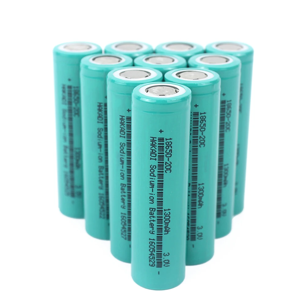 HAKADI 18650 3V 1300mah 20C High Rate Discharge Rechargeable Sodium-ion Batteries For Electric Drill Start Power 4-40PCS