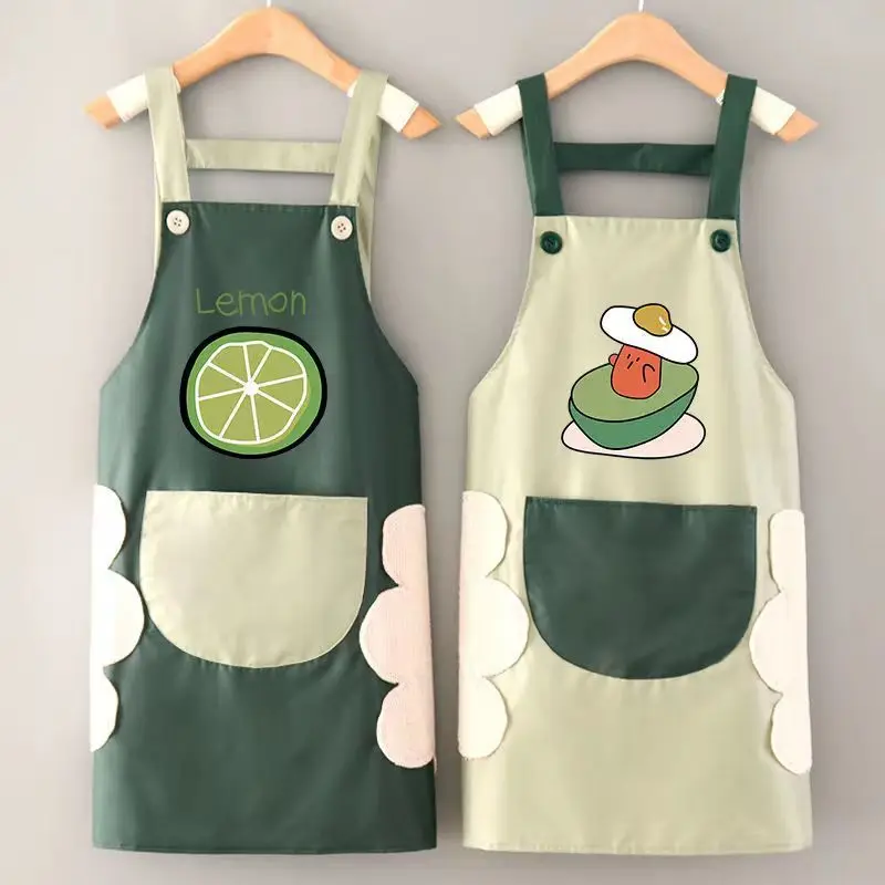 

Manufacturers wholesale apron household kitchen waterproof oil cute foreign style adult bib work clothes