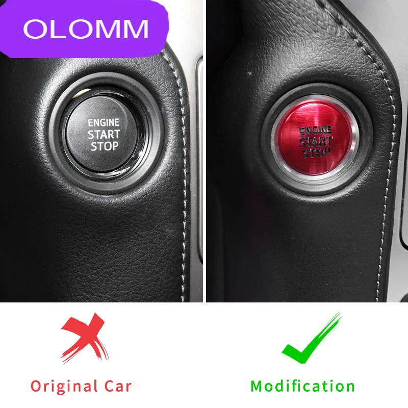 Fit For Toyota Land Cruiser 200 LC200 FJ200 2008-2021 2020 Interior Accessories Stainless Steel Engine Start Stop Button Patch