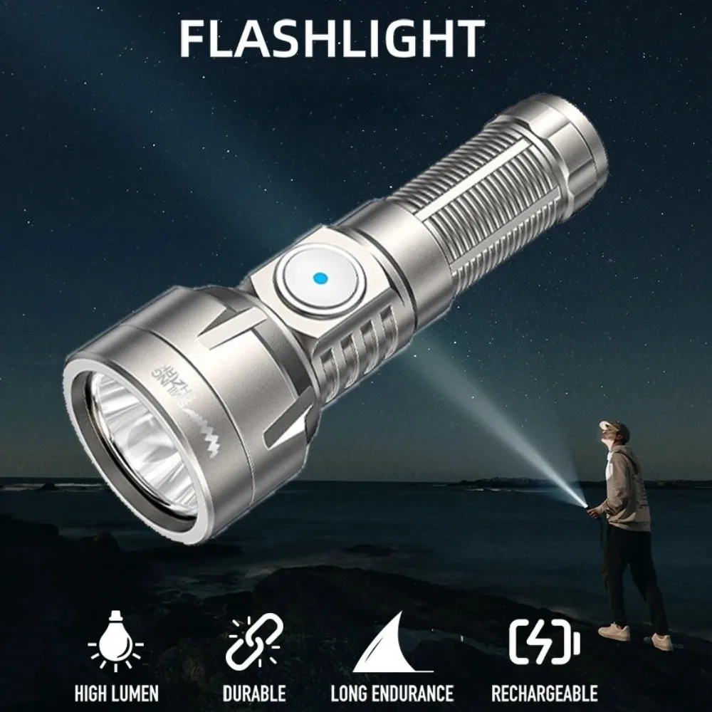 Mini Portable LED Flashlight Super Light Waterproof Long Lasting Torch for Outdoor Camping Night Exploration Outdoor Emergency