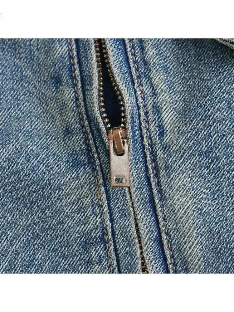 Women Fashion Solid Denim Dress Long Sleeves Female Chic Lady Casual Loose Short Dress Shirt Dresses 2025 New Fashion 0J21