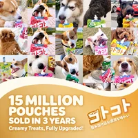 Lickable Dog Treats Creamy Puree Squeeze Pouch Chicken Beef Duck Flavors Food Topper Soft Pet Snacks & Training Rewards 80g 100g 6