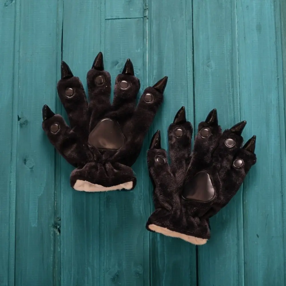 

Pajama Accessories Flannel Kigurumis Animal Gloves Cartoon Thickening Animal Paw Gloves Warm Up Panda Dinosaur Gloves Cosplay