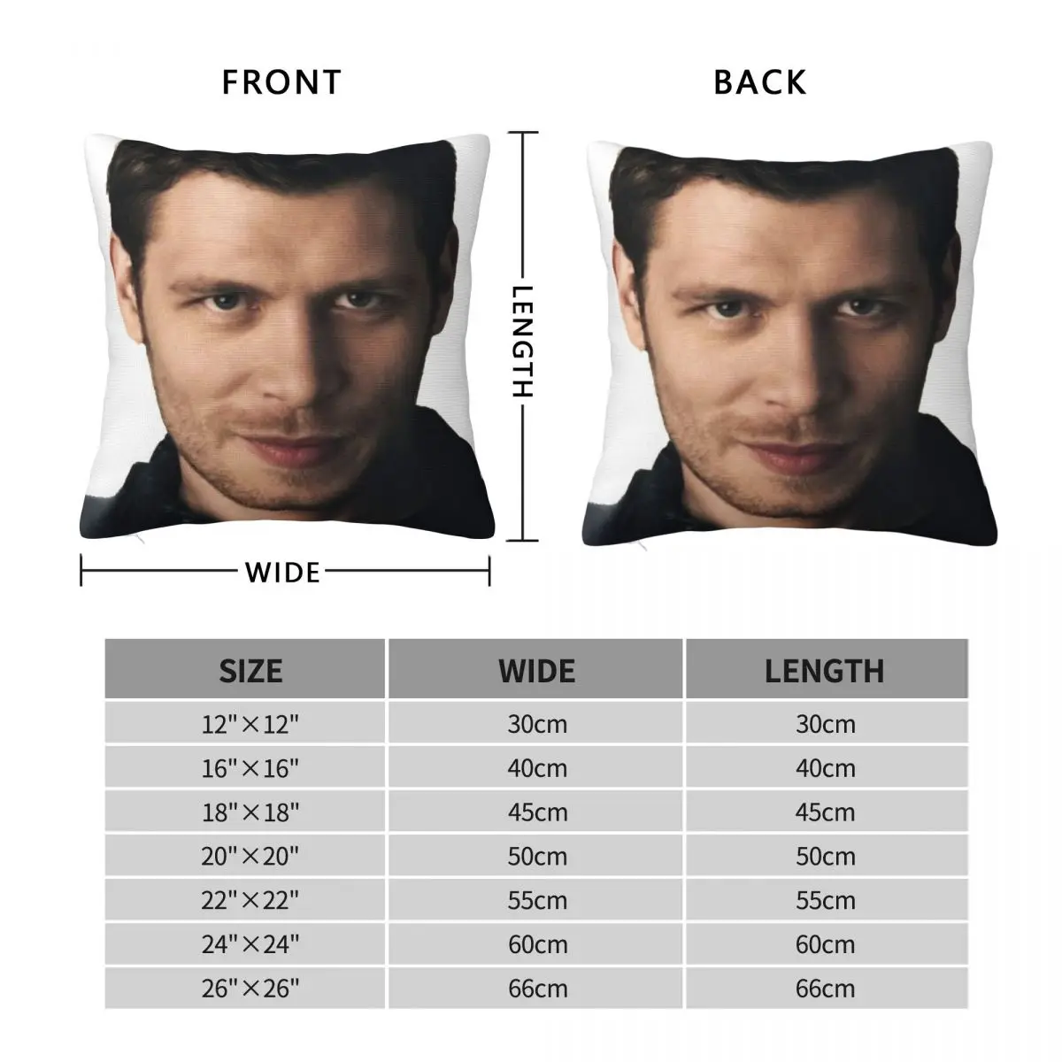 Vampire Diaries Klaus Mikaelson Square Pillowcase Polyester Linen Velvet Creative Throw Pillow Case Sofa Seater Cushion Cover