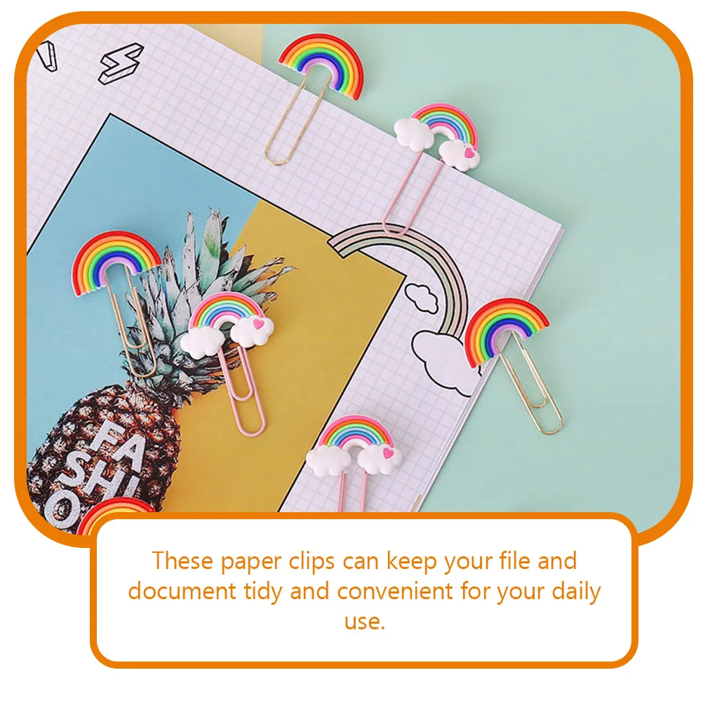 

16pcs Colorful Bookmark Pins Paper Cute Office Supplies Metal Multi Use Small Document Clips for Home School Work