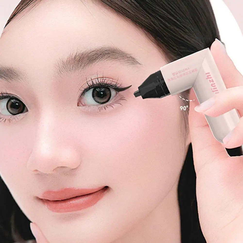 Lazy Integrated Eyeliner Stamp Dual-Head Rotatable Precise Outline Seal Lasting Waterproof Fast Drying Liquid Eye Liner Pen