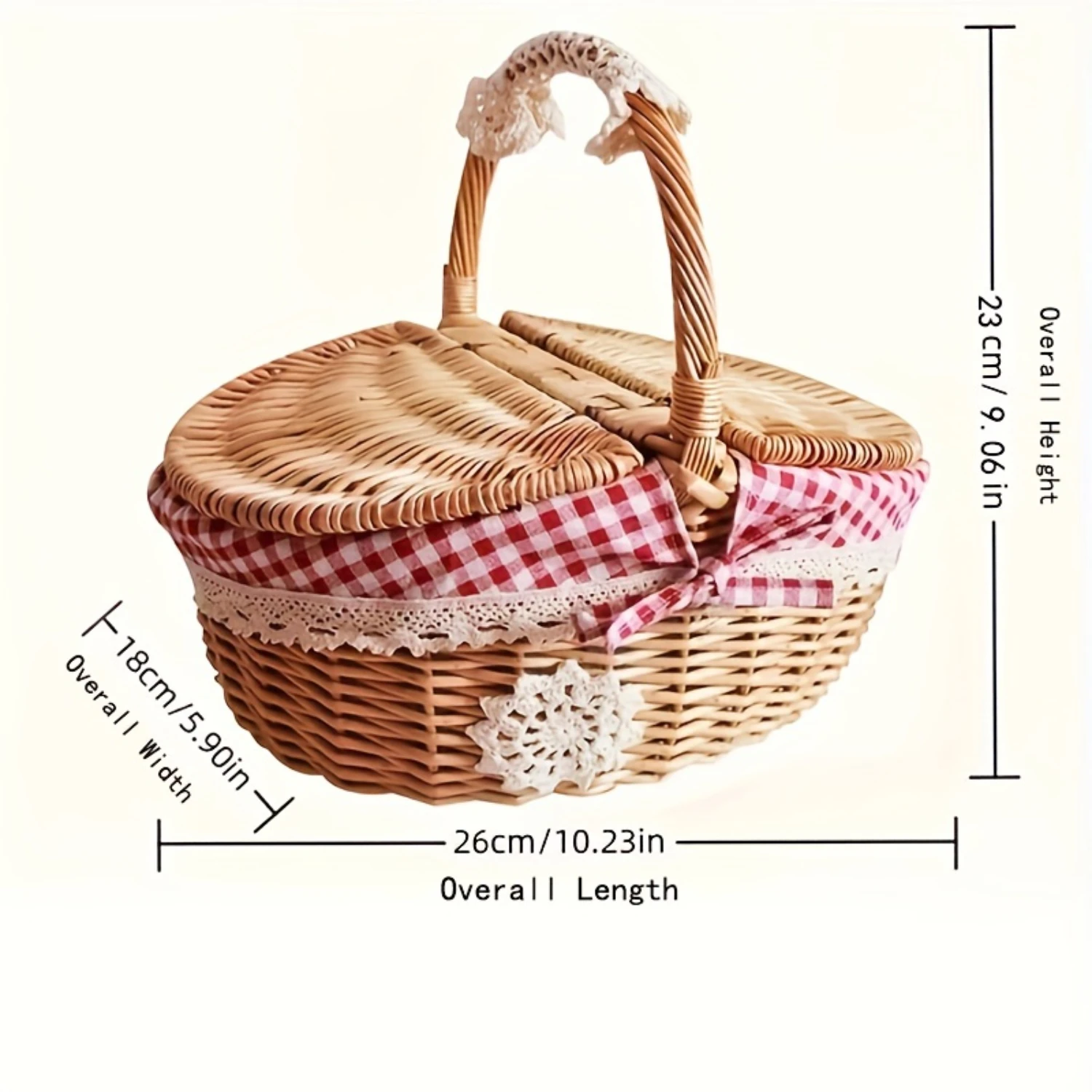 Hand-woven Baskets, Artisanal Picnic Baskets Made From Wicker,  Baskets, Outdoor Tote Bags, Handmade Vegetable Baskets, And Gift