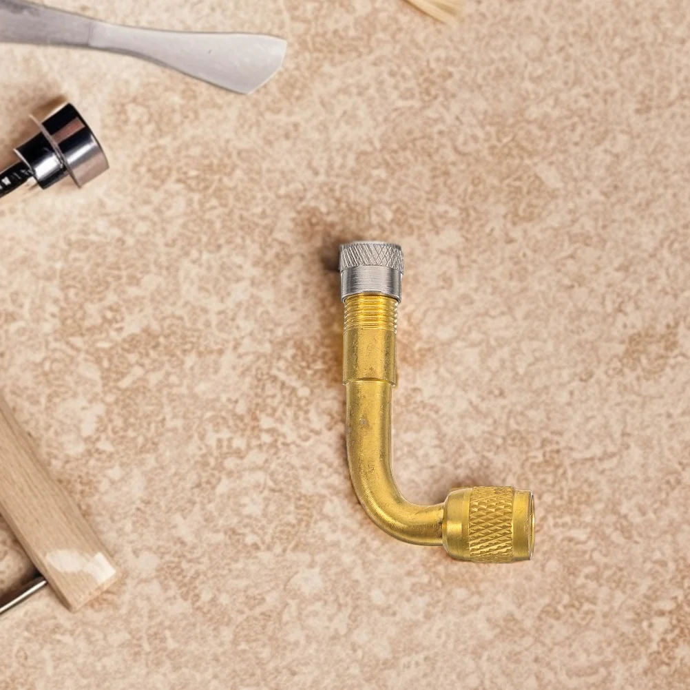 2 قطعة النحاس العالمي صمام الجذعية تمديد الثقيلة 90 درجة الإطارات صمام محول للدراجات النارية سيارات مقطورات الدراجات #5