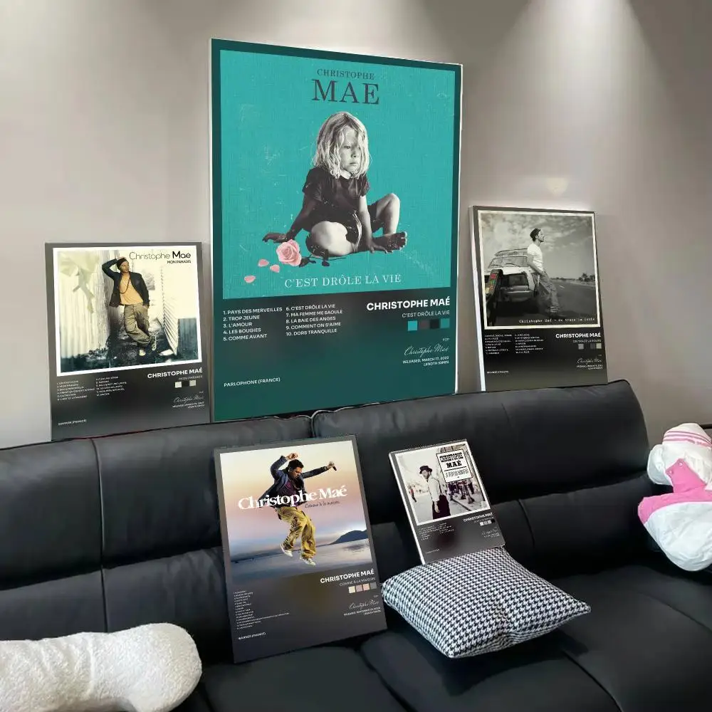 Singer C-Christophe Mae Poster Home Wall Decor Artwork Prints for Living Room Bedroom Apartment Decoration