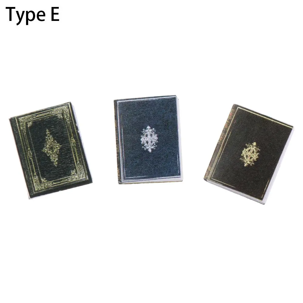 3PCS Gifts Mini Furniture Playing House Miniature Book Model Doll Accessories Can Be Opened Dollhouse Scene Supplies