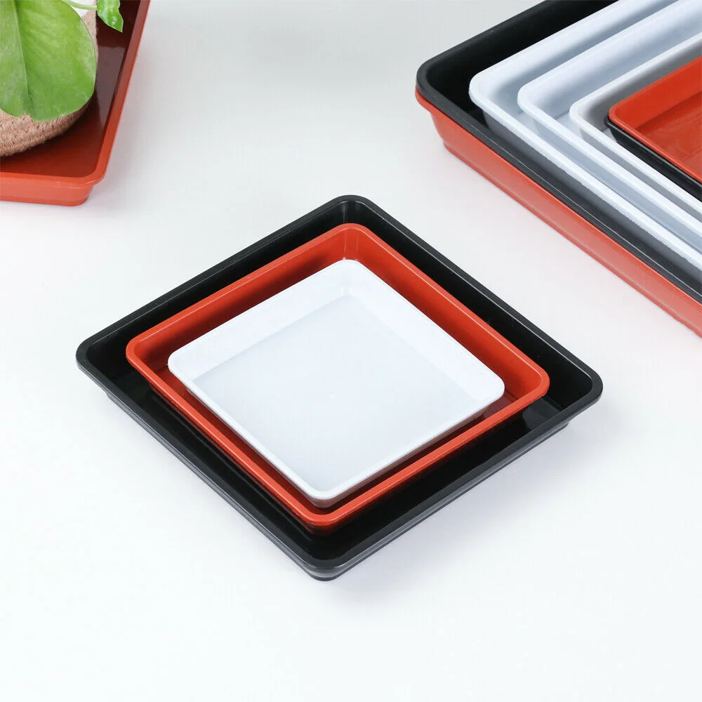 Plastic Square Home Indoor Daily Planter Tray Drip Tray Garden Supplies Flower Pot Tray