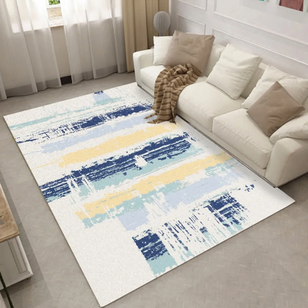 

VIKAMA Scandinavian Ins Style Striped Carpet Living Room Bedroom Non Slip Comfortable Easy To Clean Home Decoration Carpet