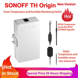 Sonoff TH Origin 16A Temperature and Humidity Monitoring Switch THS01 WTS01 RL560 Sensor Smart Home Via Phone App Ewelink Alexa