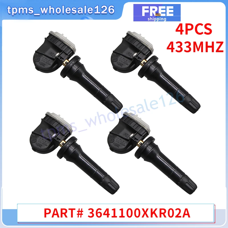 

3641100XKR02A Car Tire Sensor 4PCS For 2018 Haval F5 F7 H4 H7L GreatWall P8 VV5 VV6 VV7 TPMS 433MHZ Tyre Pressure Monitor System