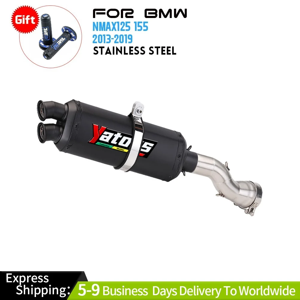 

Slip On For BMW R1200GS 2013-2019 Exhaust System Mid Link Pipe 51mm Muffler Tips