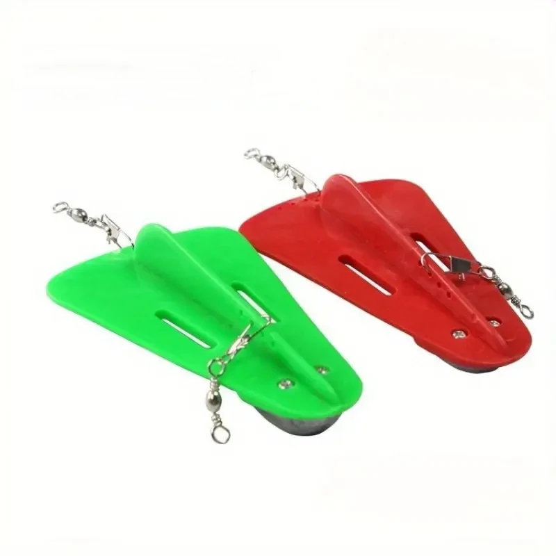 Lead-Weighted Diving Board, Deep Sea Fishing Gear, Plastic Diving Board, with Swivel, Fishing Supplies, Fishing Gear, Fishing Tools, Deep Sea Fishing Accessories