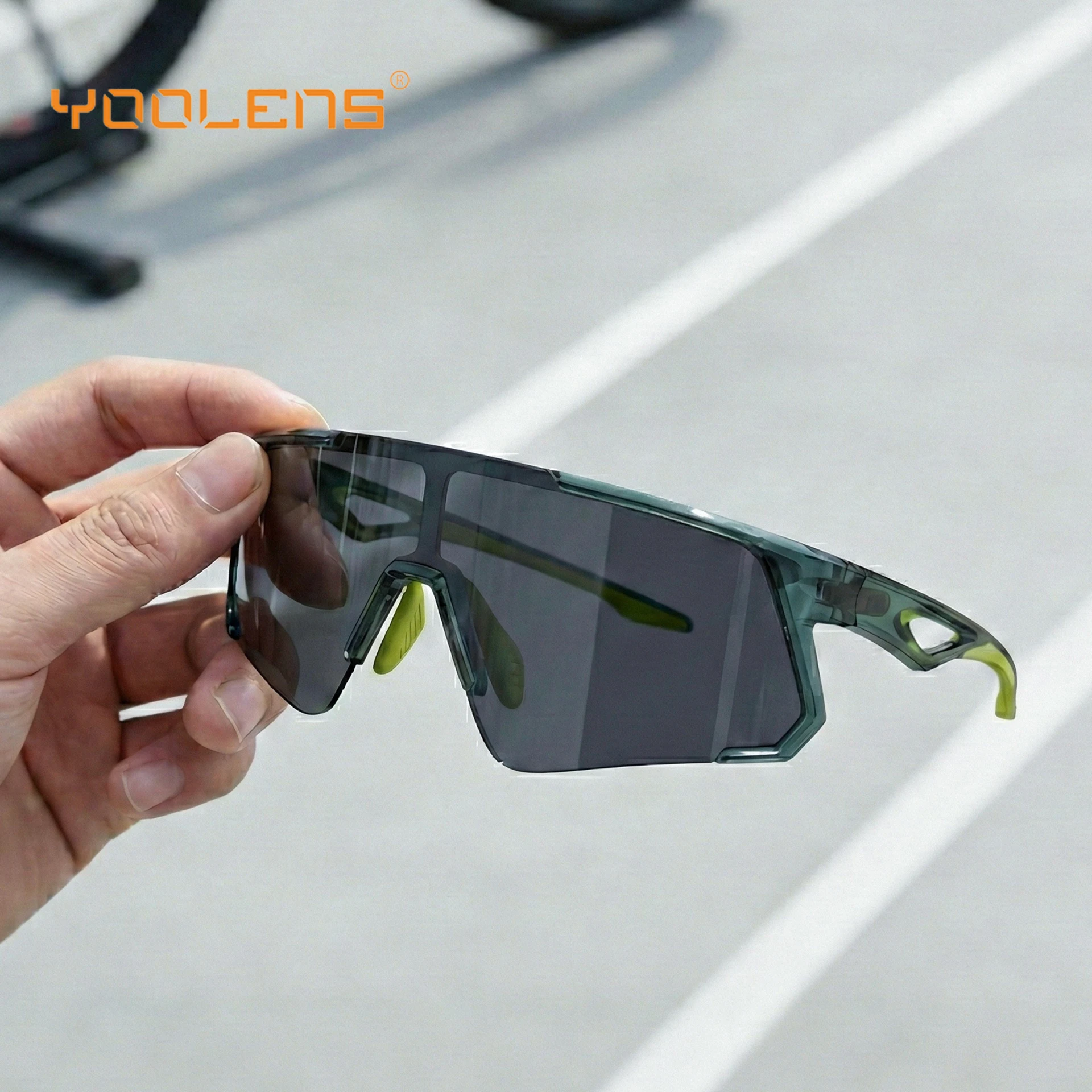 YOOLENS New Half Frame Cycling Glasses Outdoor Sunglasses Running Sports Sunglasses For Male Female Bicycle Goggles YKN-Y338