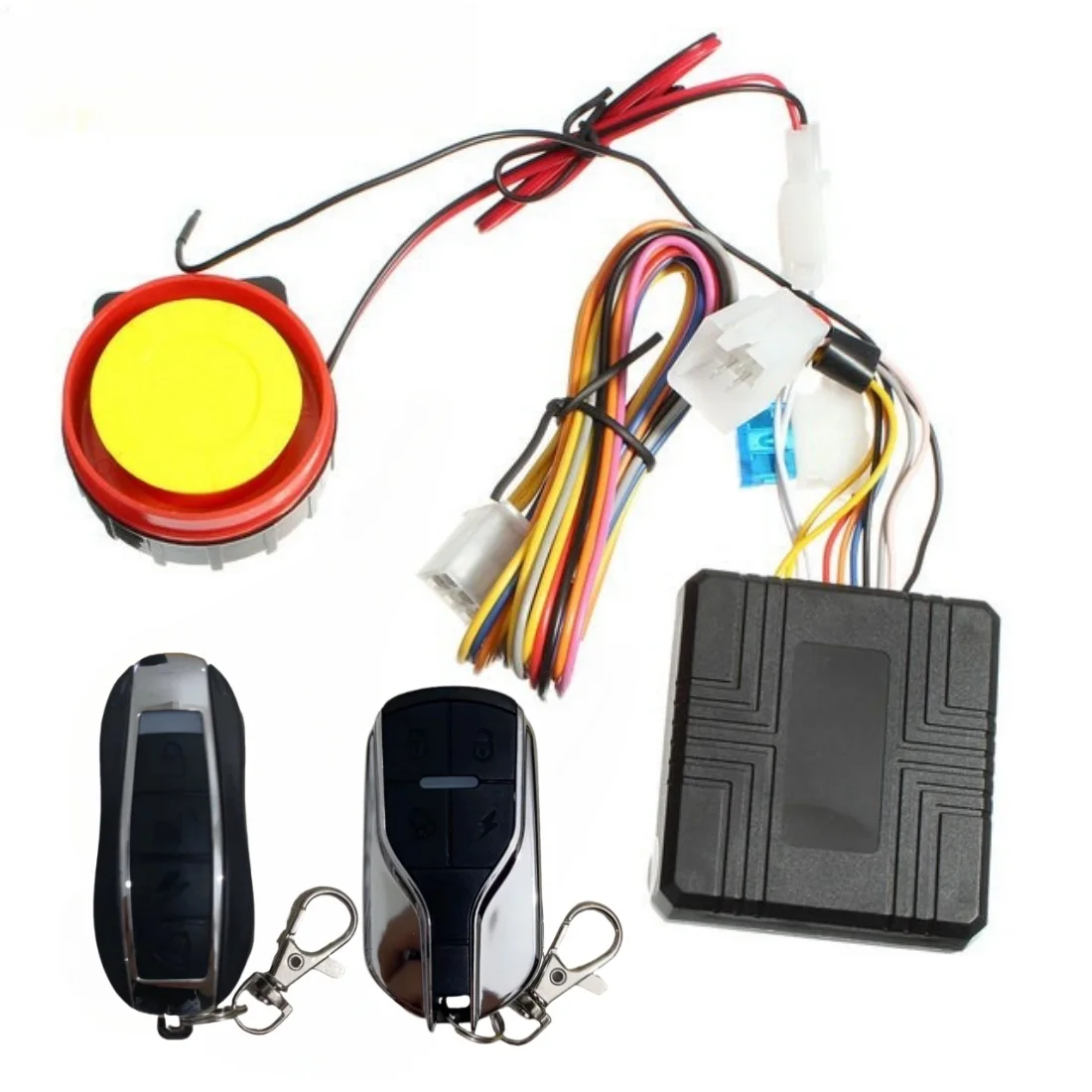 

Motorcycle Burglar Alarm Remote Activated Motorcycle Alarm with Remote Control & Buttons Moto Scooter DirtBike Theft Protection