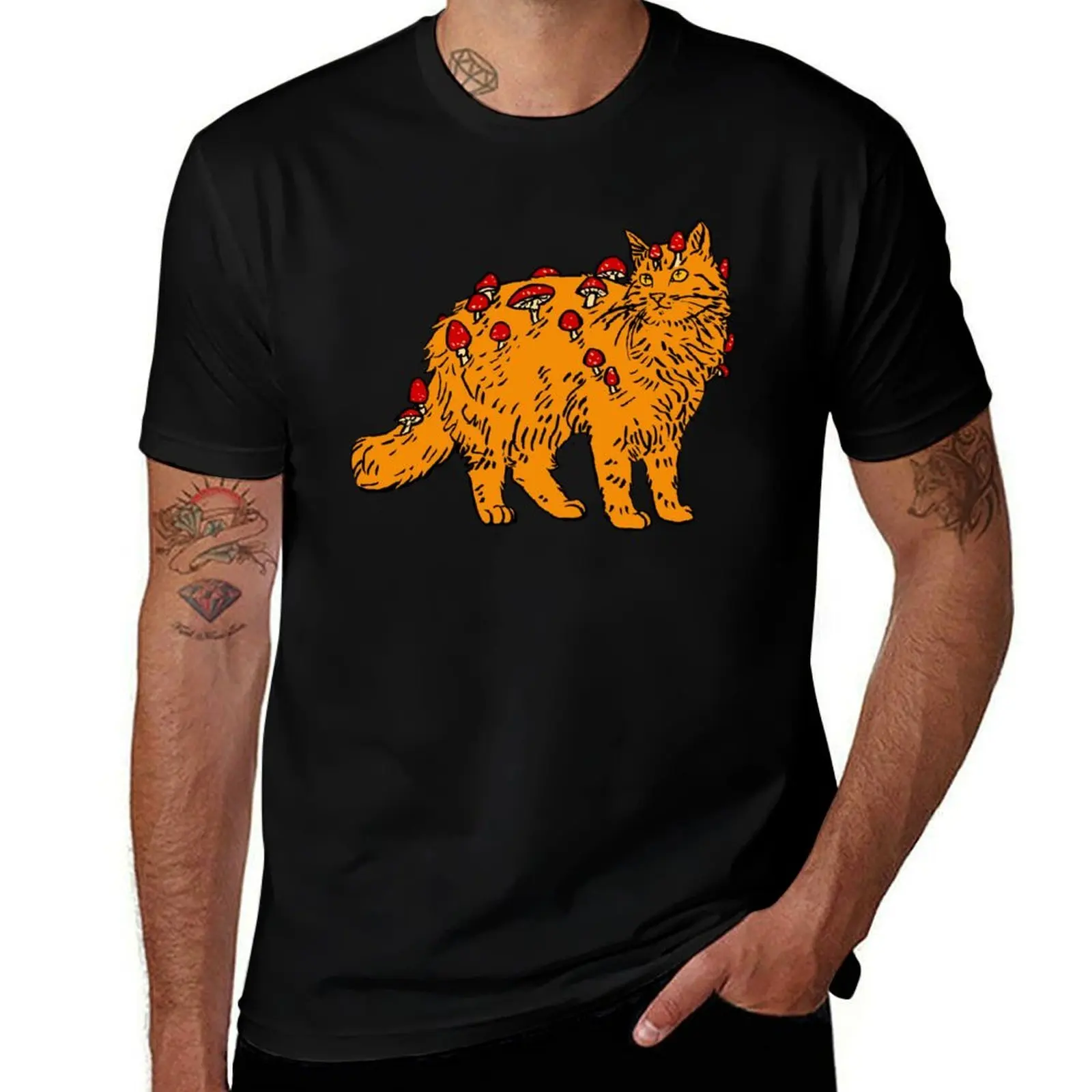 

Amanita Muscaria Cat T-Shirt shirts graphic tees new edition plain Personalized t-shirt men t shirts high quality
