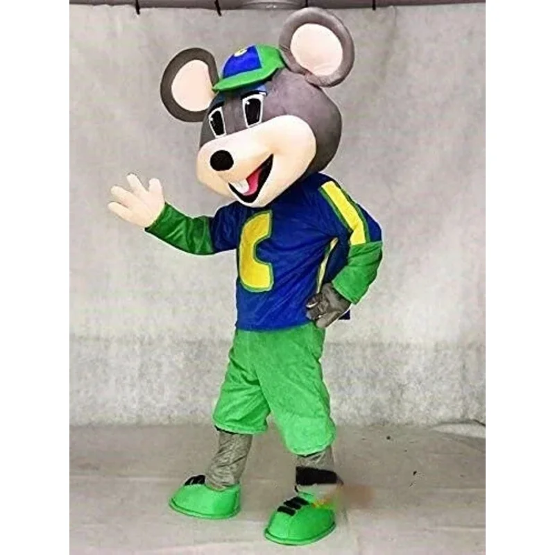 New adult foam Chuck E. Cheese mouse party cosplay costume Christmas fancy dress Halloween girl cosplay costume