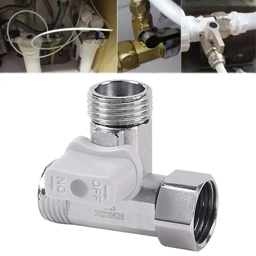 Zinc Alloy Tee Stop Valve Angle T Adapter For Bidet Handheld Sprayer Toilet Tank For Water Purifier Accessories