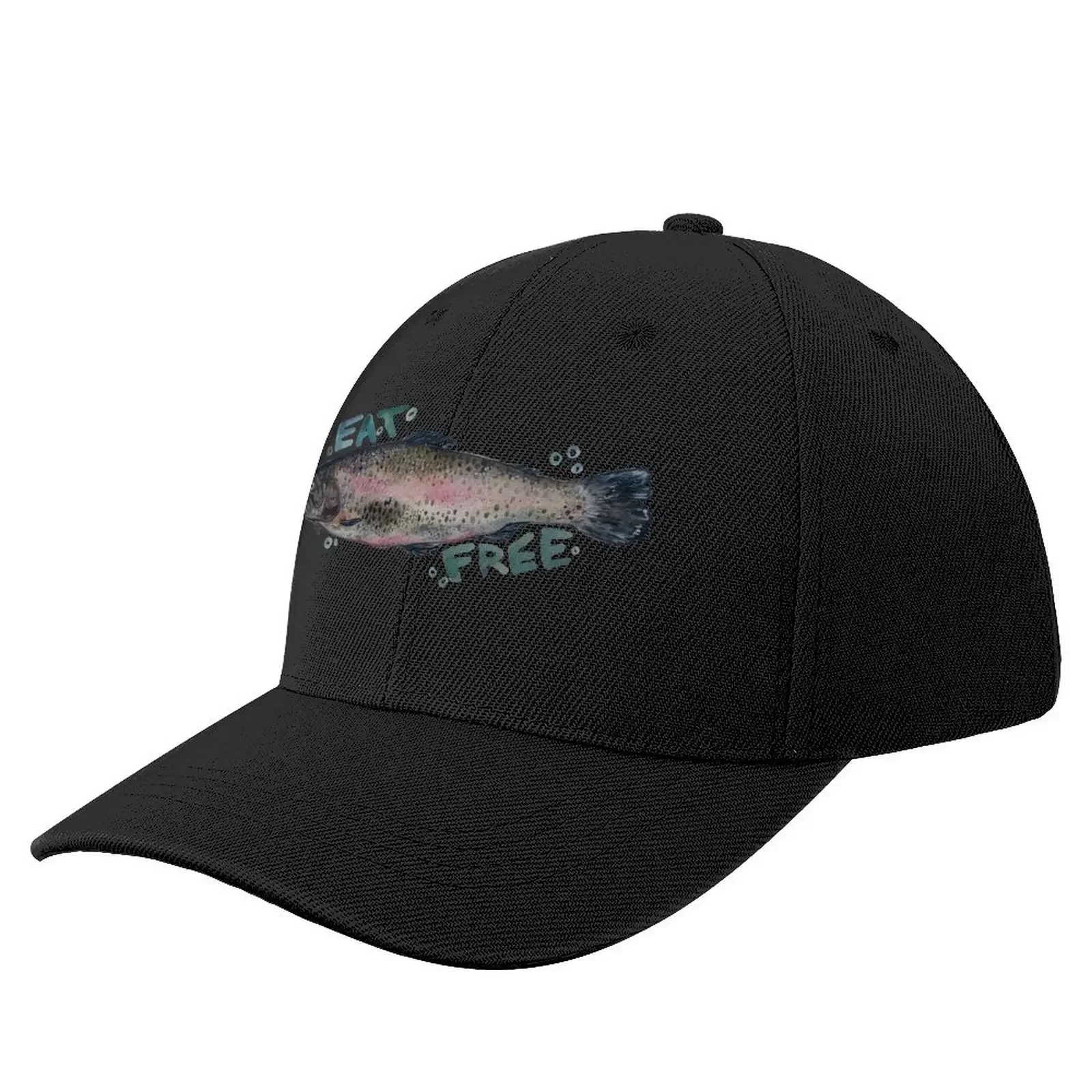 

Eat Free - Salmon Baseball Cap Luxury Brand luxury caps hard hat Streetwear Men Hats Women's