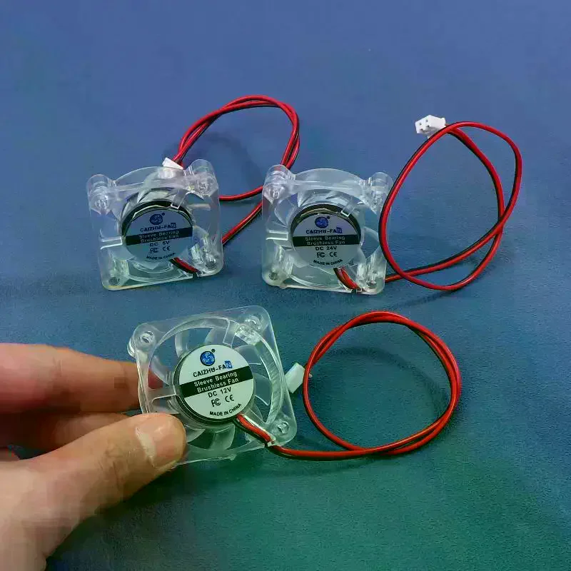 

1 шт., бесщеточный охлаждающий вентилятор для 3D-принтера с гидравлическим подшипником 4010, 5/12/24 В, прозрачный охлаждающий вентилятор для 3D-принтера, 2 контакта постоянного тока