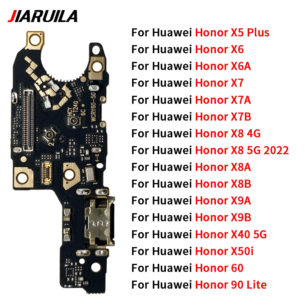 10 Pcs For Huawei Honor 60 X5 Plus X6 X6A X7 X7A Play X7B X8 4G 5G 2022 X8A X8B X9A X9B Charging Port Dock Connector Module