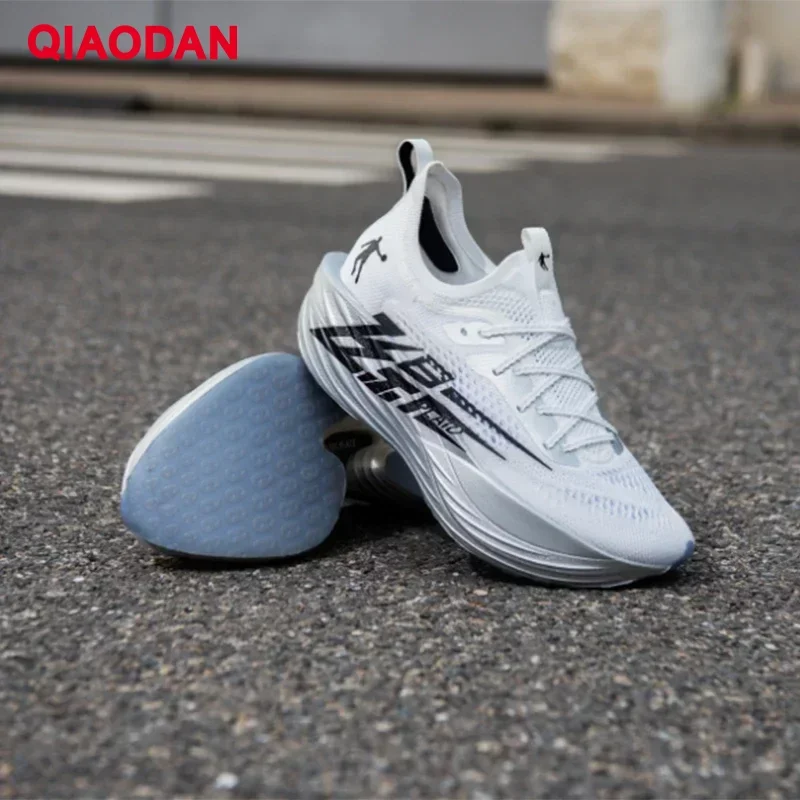 QIAODAN Women FEIYING Plaid Professional Running Shoes for 2023 New Carbon Plate Marathon Shock Absorption Sneakers BM22230290T