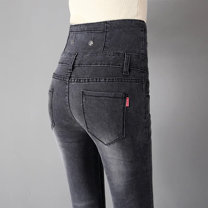 2024 moda donna pantaloni a matita a vita alta Casual Slim Jeans da donna Jeans Cargo a vita alta pantaloni da donna