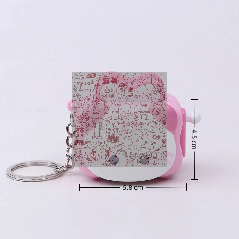Cute Bread Machine Creative Keychain,Animal Toast Keychain Stress-relieving Accessory Exquisite Keychain Cartoon Small Gift