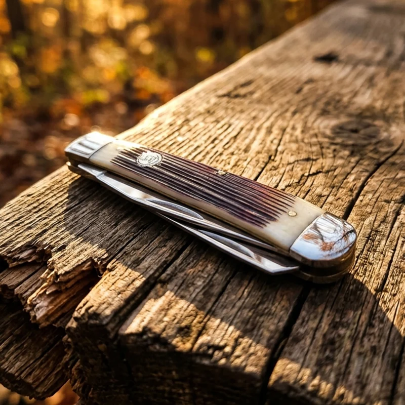 High quality Traditional Pocket Knife Bovine bone Multi Blade Folding Knives Classic Traditional Utility Tool for Collection