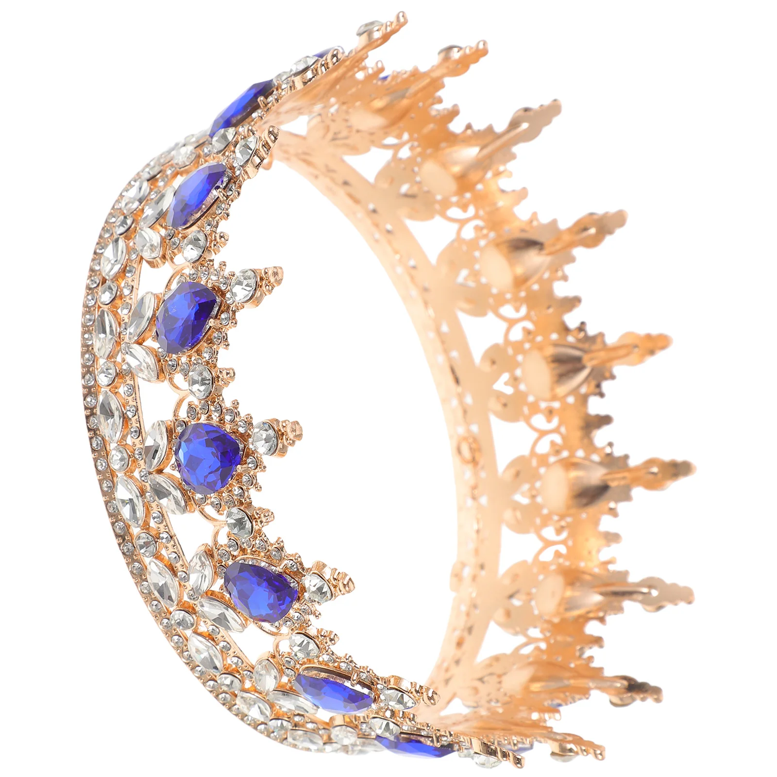 حجر الراين عقال للرأس على شكل تاج الزفاف غطاء الرأس للنساء حفلة إكسسوارات الشعر العروس تيارا حفلة موسيقية مهرجان ارتداء الشعر #1