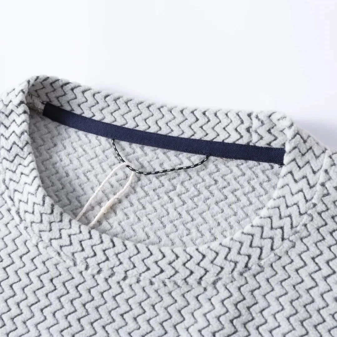 Outdoor Waffle Fleece Shirt for Men Women Crew Neck Warm Breathable Long Sleeve Pullover for Hiking Camping Trekking